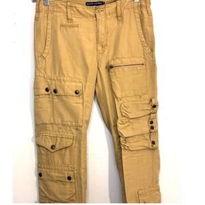 VTG Ralph Lauren Cargo Utility Paratrooper Parachute Pants TALL Silk Linen Sz 8